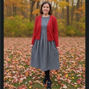 Vintage Calvin - M, Sleeveless Chambray Dress gray/blue